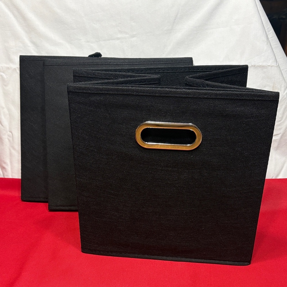 Household Essentials Storage Cube Bin lot of 3 - 11x11x11